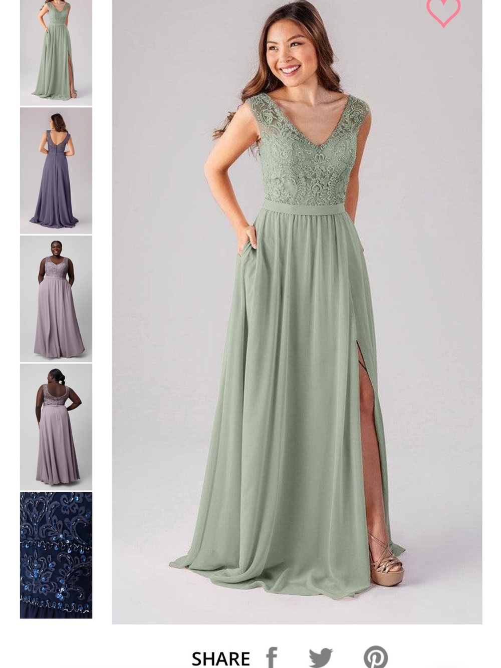 Kennedy Blue Light Sage Green V-Neck Maxi Dress Bridesmaid